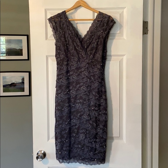 Grey Special Occasion Dress Sz 8 - Picture 1 of 7